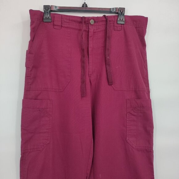 Carhartt Ripstop High-Rise Multi Cargo Bottom Scrub Pants Medium Men Red - Picture 3 of 12